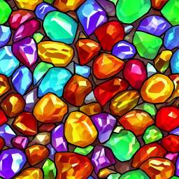 Shiny Colorful Gemstones free seamless pattern