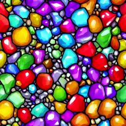 Shiny Colorful Gemstones free seamless pattern